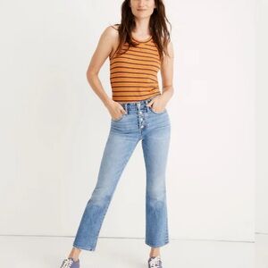 Madewell Light Wash  Button Fly  Wide Leg Jeans High Rise